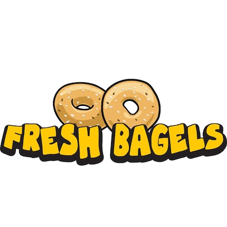 Signmission FRESH BAGELS Concession Decal sign cart trailer stand sticker equipment, D-DC-24-Fresh Bagels D-DC-24-Fresh Bagels
